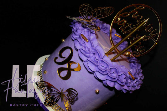 4-inch 98th Birthday Cake made by pastry chef Lilac