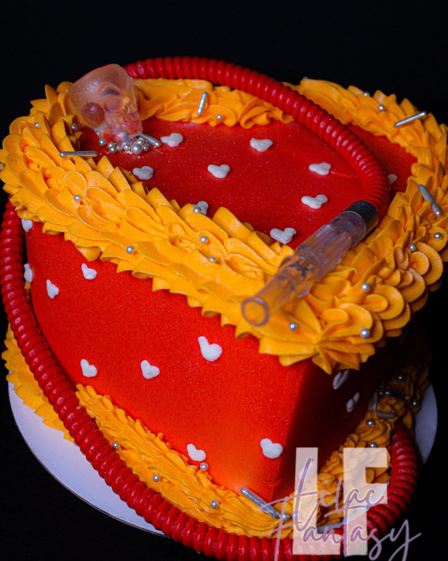 8-inch Custom Heart Cake